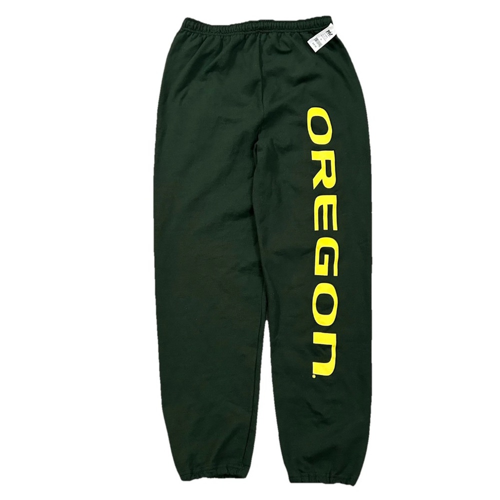 MV Sport Oregon Ducks Baggy Wide Leg Sweatpants Green Yellow Mens Size XL